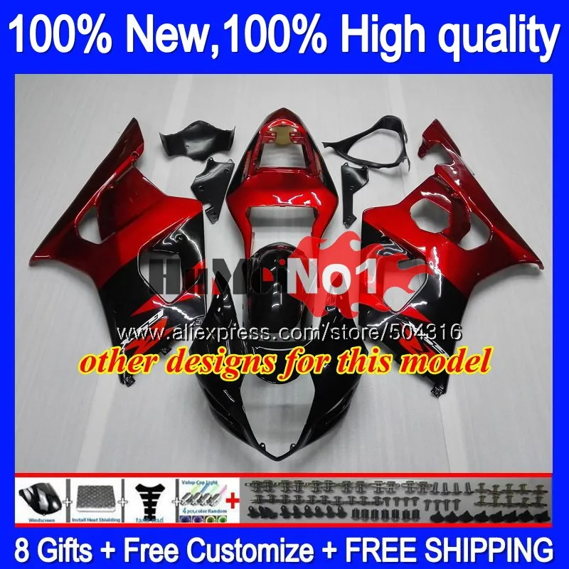 OEM для SUZUKI GSXR-1000 1000CC GSXR1000 K2 20MC.10 JOMO Red GSX-R1000 GSX R1000 03 04 K3 GSXR 1000 2003 2004 обтекатели |