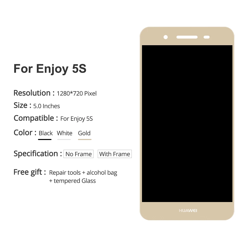 5 0 дюймов для Huawei Enjoy 5S GR3 TAG-L21 TAG-L22 TAG-L03 TAG-L01 TAG-L23 ЖК-дисплей с сенсорным экраном и