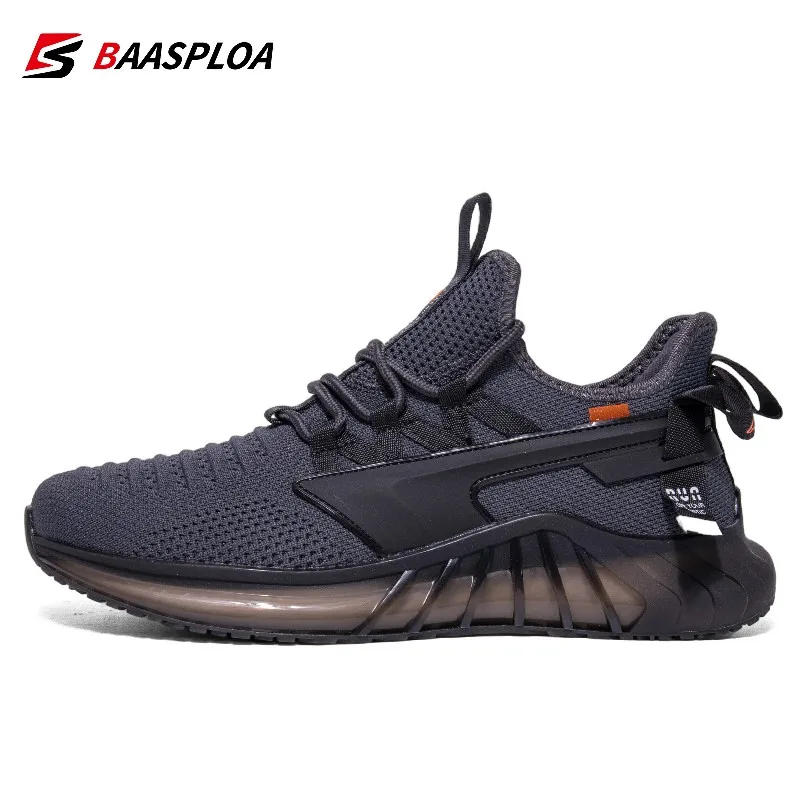 

Baasploa Men Lightweight Non-slip Sneakers Casual Breathable Running Shoes Tenis Luxury Shoes Fashion Loafers Male Gym Shoes