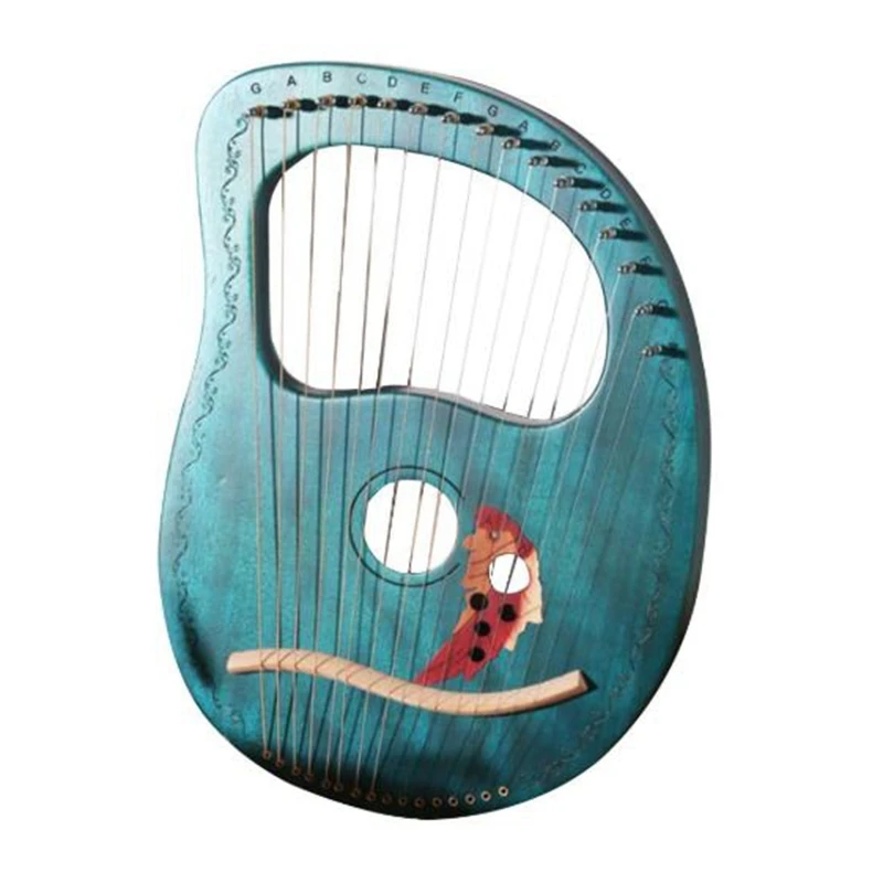 

Lyre Harp 16 String Harp Heptachord Solid Wood Lye Harp with Tuning Wrench Gift for Music Lovers Beginners