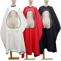 haircut capes cutting salon hairdressing dress cape fabric with viewing window waterproof apron