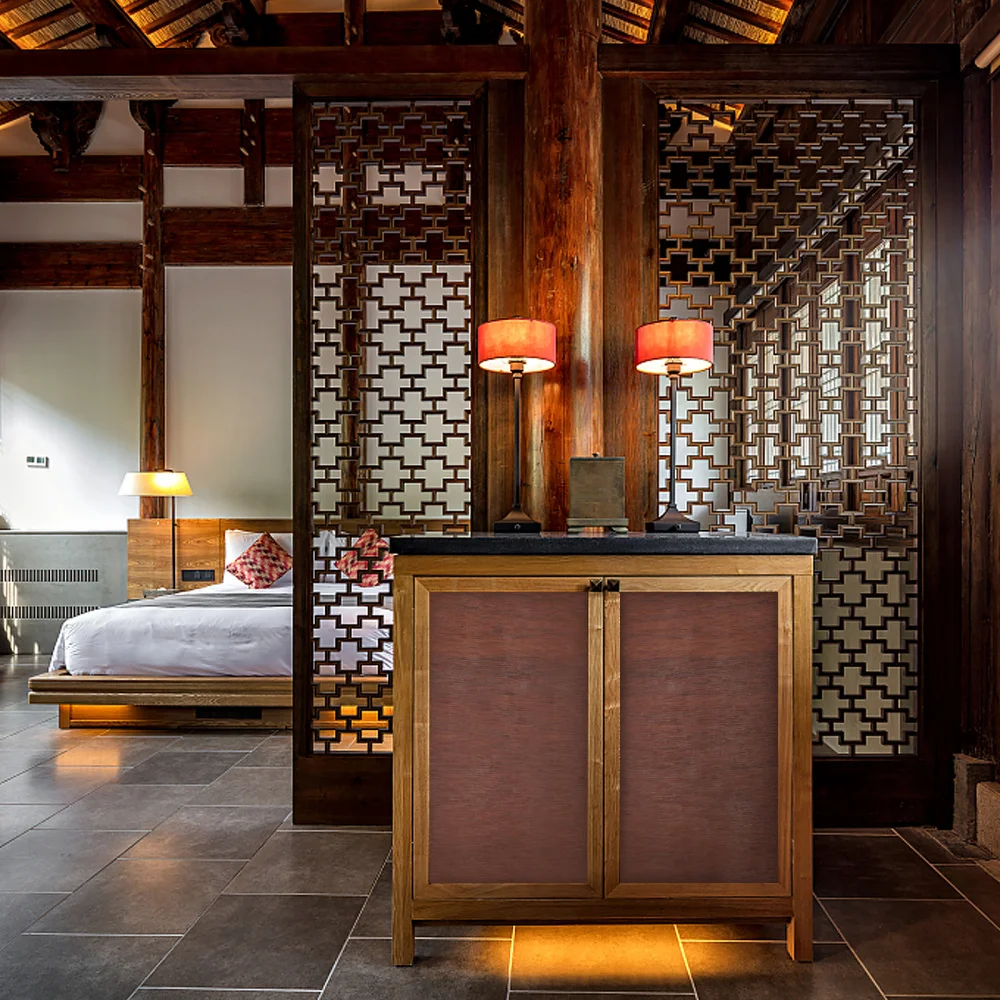 

Wood Grain Wall Sticker Wall Decal Decorative Furniture Decal (Light Brown)