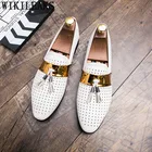 2021 дизайнерские Роскошные брендовые Модные мужские лоферы с бахромой кожаные итальянские строгие офисные туфли оксфорды для мужчин