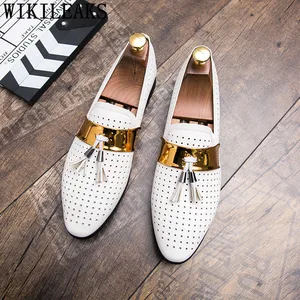 2021 дизайнерские Роскошные брендовые Модные мужские лоферы с бахромой кожаные итальянские строгие офисные туфли оксфорды для мужчин