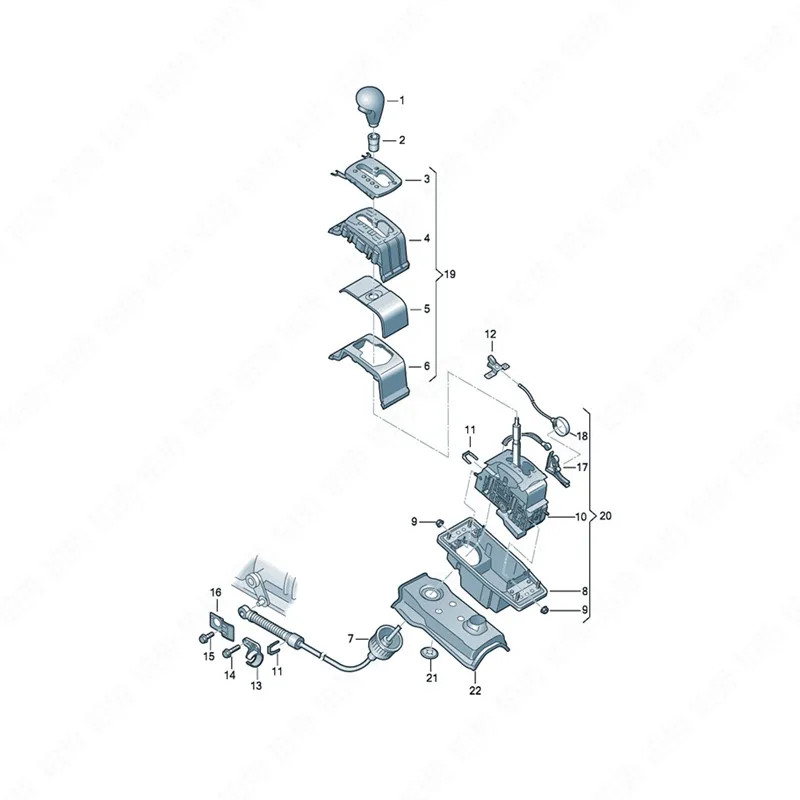 Механизм управления переключением коробки передач с автоматической коробкой