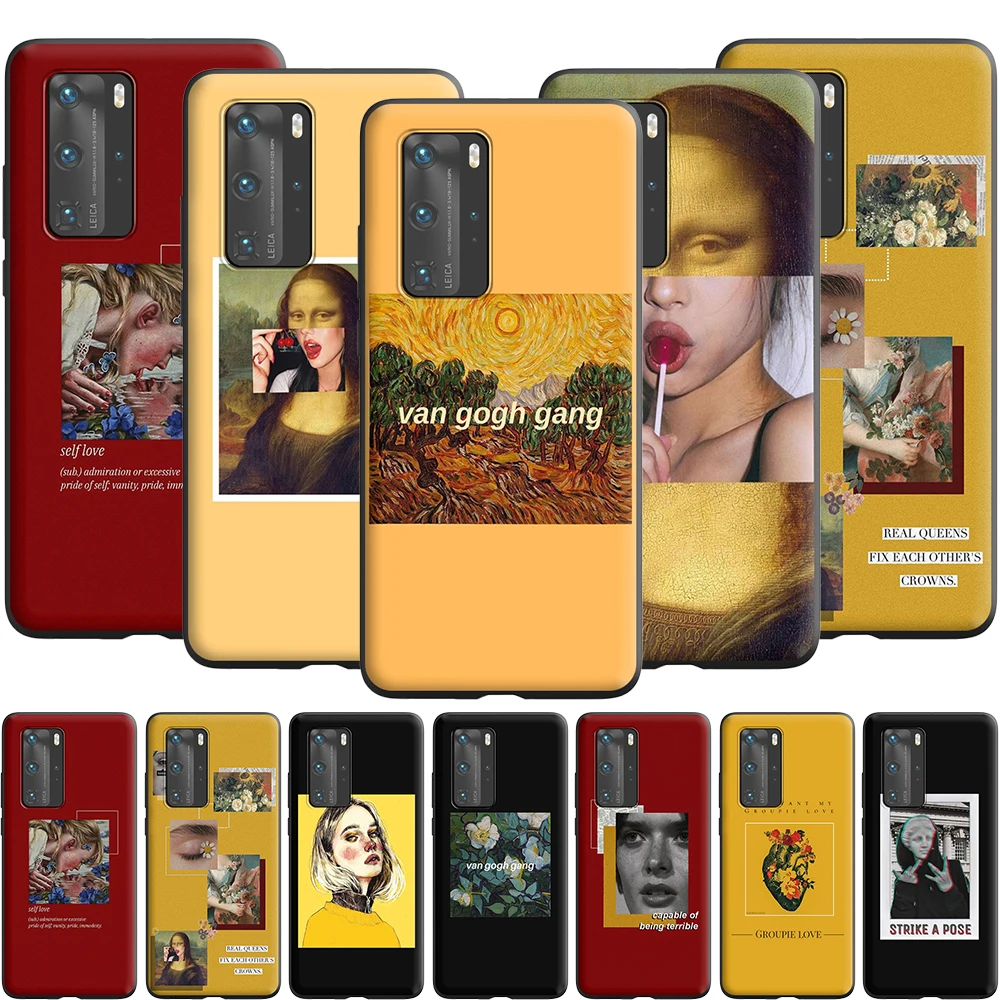 Чехол с художественной эстетикой Ван Гога Моны Лизы Давида для Huawei Mate 10 20 Lite Y6 Y7 Y9