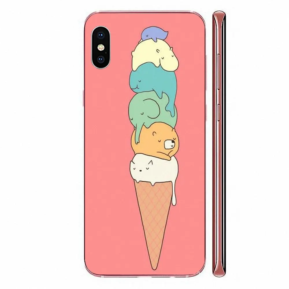 Cute Ice Cream For Samsung Galaxy Note 5 8 9 S3 S4 S5 S6 S7 S8 S9 S10 5G mini Edge Plus Lite Soft Shell | Мобильные телефоны и