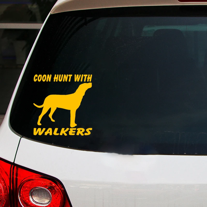 

CK3361# coon hunt with walkers vinyl car sticker reflective waterproof cool waterproof removable decal self-adhesive auto decal