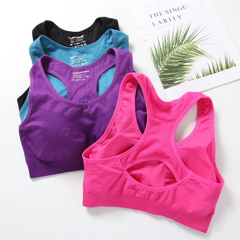 

Women Sports Bra Push Up Fitness Yoga Bra Underwear Sport Tops For Women Breathable Running Wrapped Chest Vest Top Bra Gym Wear