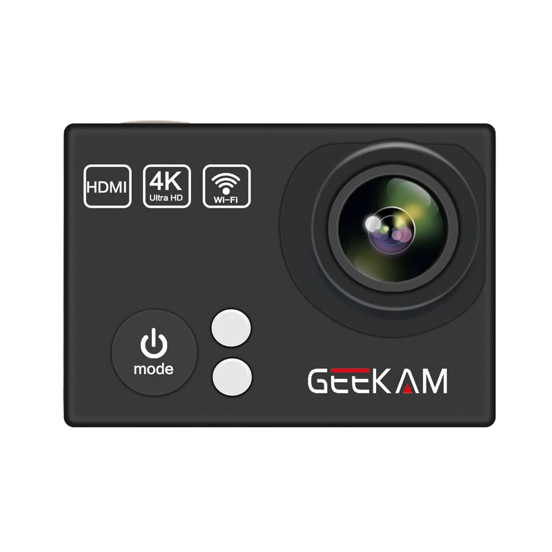 GEEKAM Экшн-камера H2R/H2 ультратонкий HD 4 K/25fps WiFi 2," 170D подводный водонепроницаемый велосипедный шлем Экстремальные виды спорта видео камера