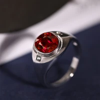 new fashion white sapphire ring top quality concise female wedding ruby gemstone ring jewelry never fade jewelry