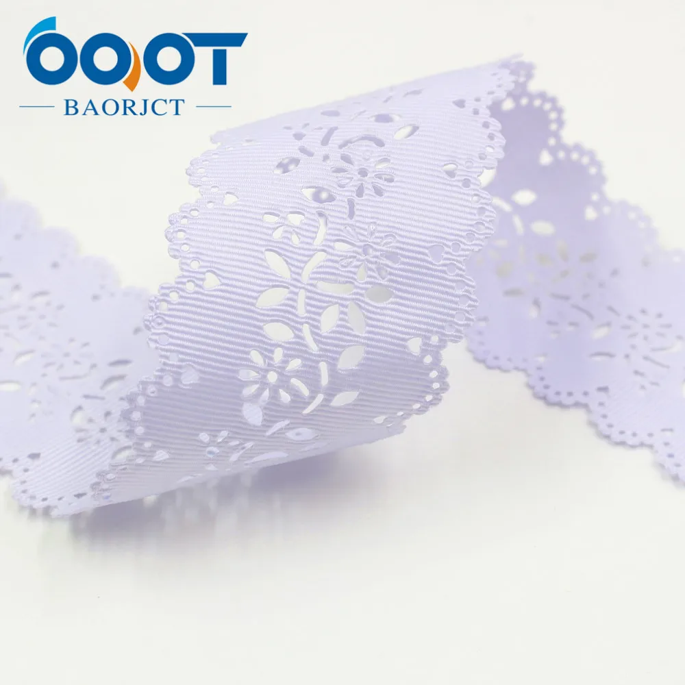 I-19805-1796 OOOT BAORJCT I-19805-1789, горячая Распродажа 43 мм 10 ярдов полые цветы ленты, поделка бант крышка аксессуары и украшения материал - Цвет: I-19805-1796
