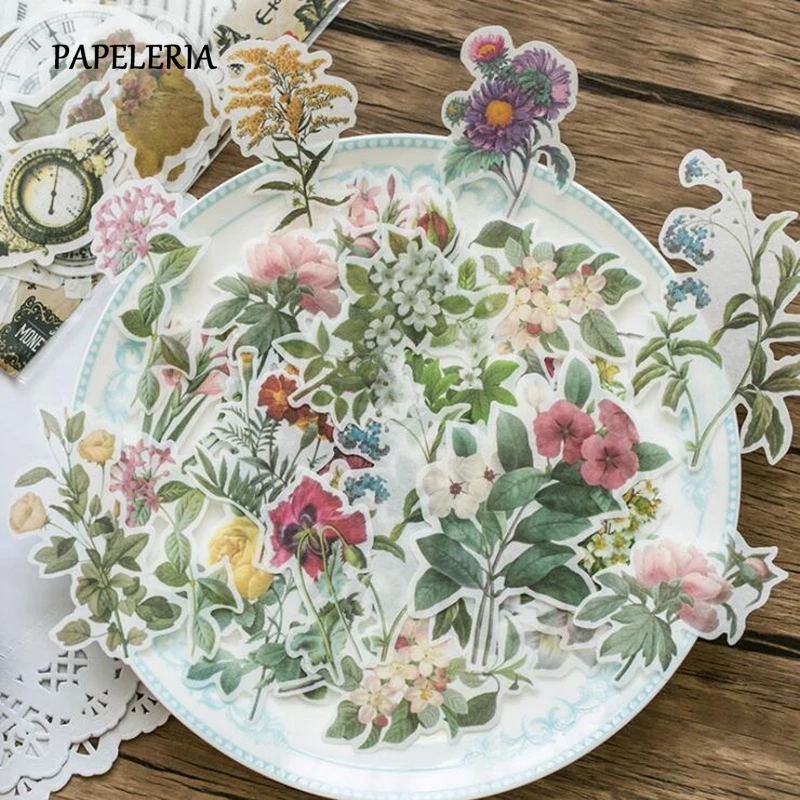 60 шт. японский декоративный цветочный дневник с цветами журнал винтажная бумага