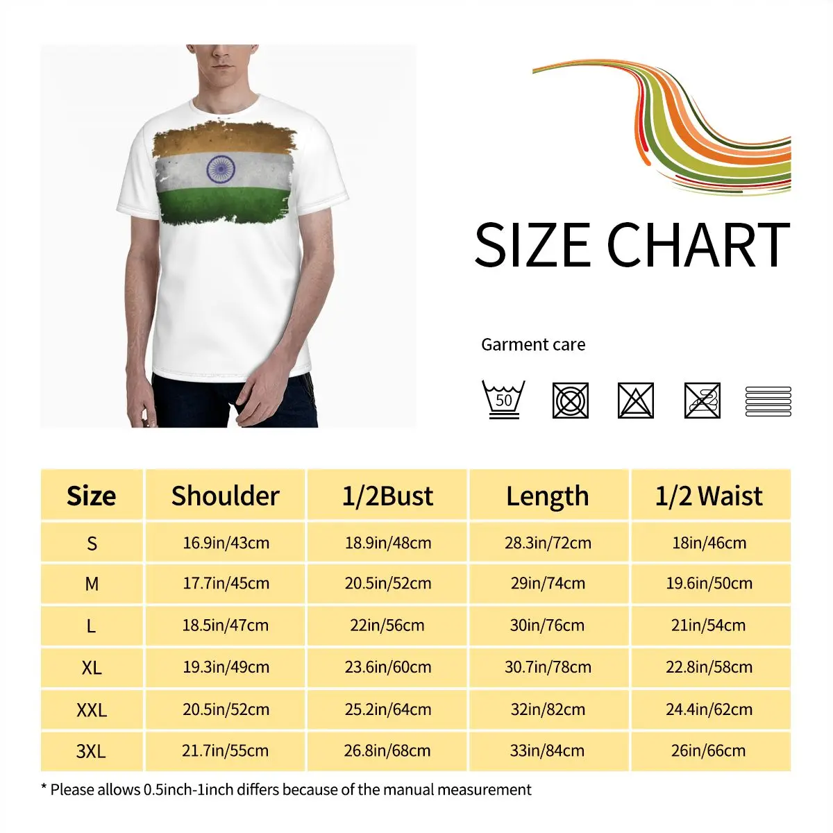 Индийский флаг Национальный подарки на праздники влюбленных футболка с флагом