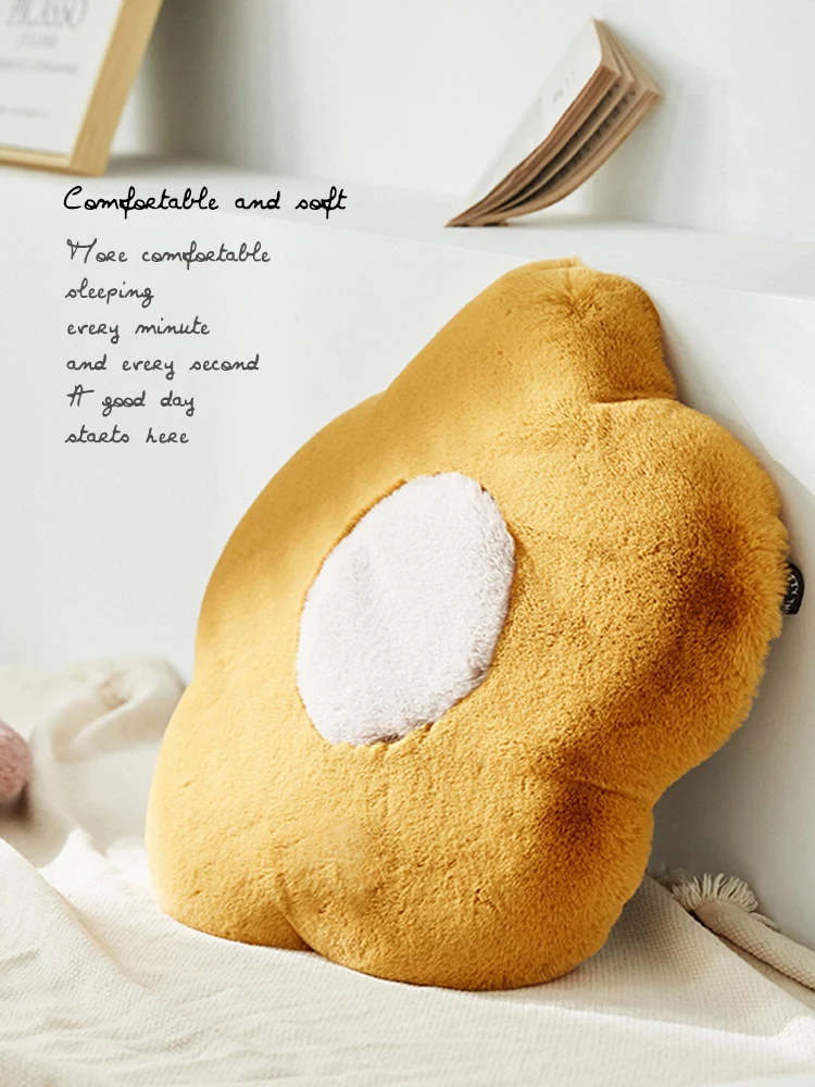 

INS Style Girl Heart Flower Rabbit Fur Cushion Thickened Chair Cushion Cushion Autumn and Winter Plush Bay Window Cushion