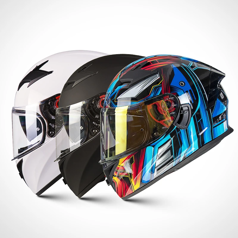 

Modular motorcycle helmet flip full face racing helmet cascos para moto double lens can be equipped with Bluetooth capacete DOT