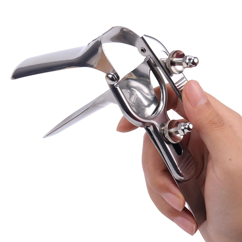 1PC Stainless Steel Expansion Vaginal Voyeuristic Device Vaginal Dilators Colposcope Speculum Anal Sex Products