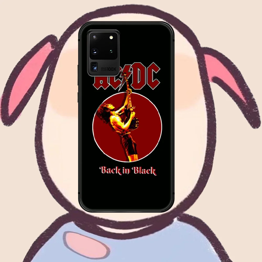 

Rock Band AC DC Phone Case Cover Hull For Samsung Galaxy S 7 8 9 10 e 20 FE edge uitra plus Note 9 10 20 black Waterproof Pretty