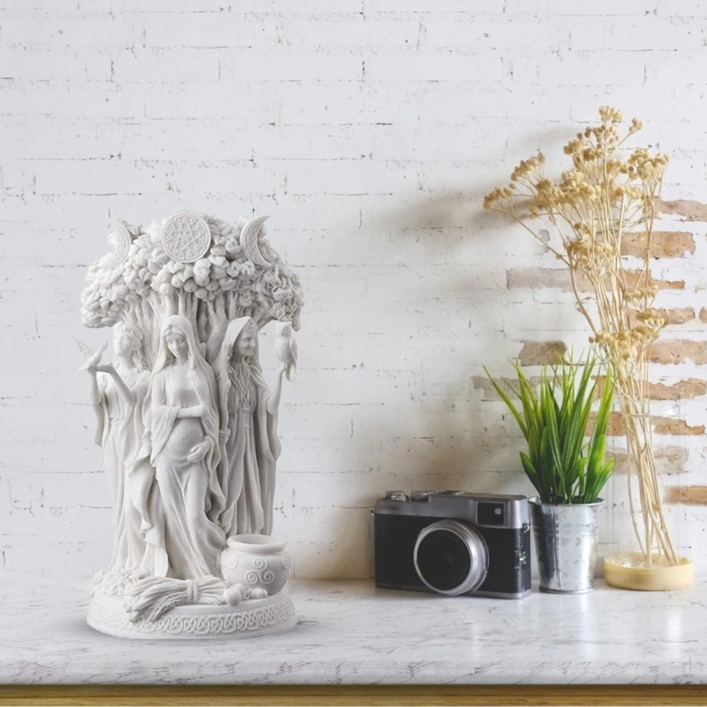 Ремесла шкаф Украшения дома и офиса тройной богиня статуя богини смолы греческий