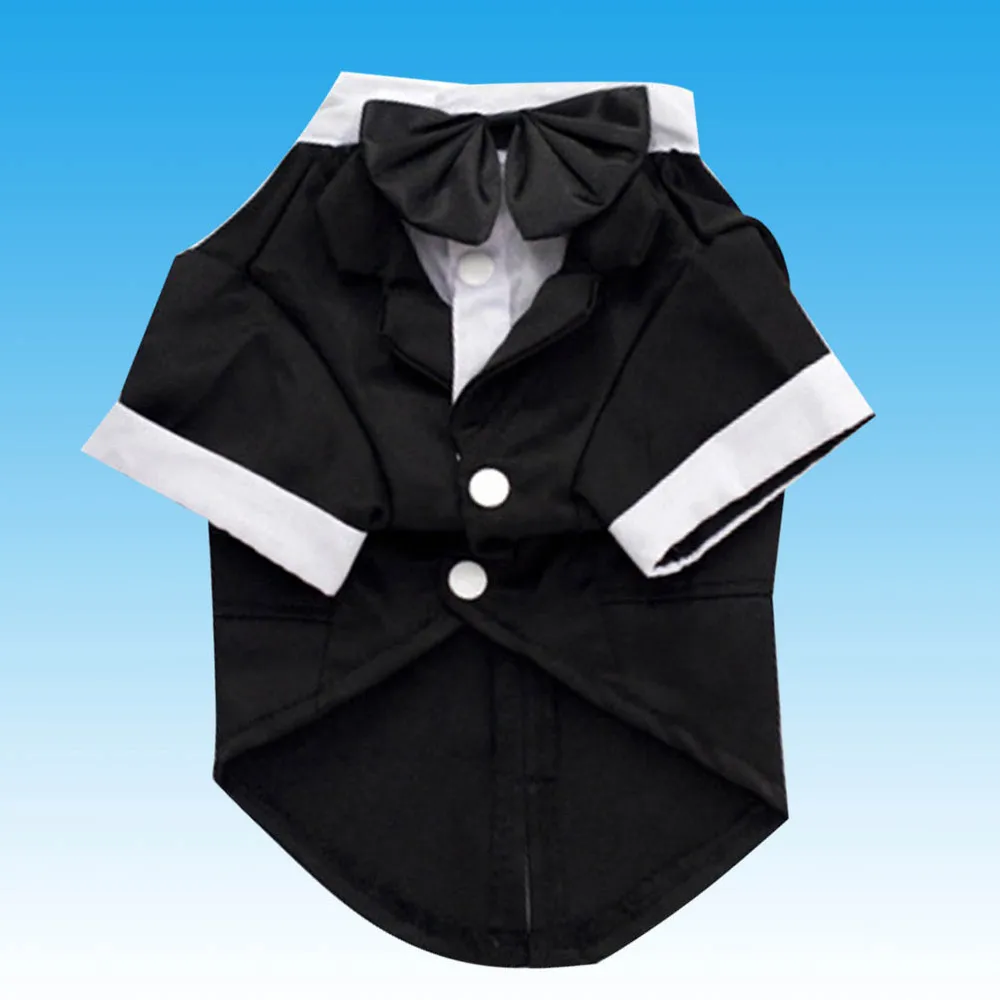 Смокинг для собак Свадебный костюм собаки домашнего питомца с бантом