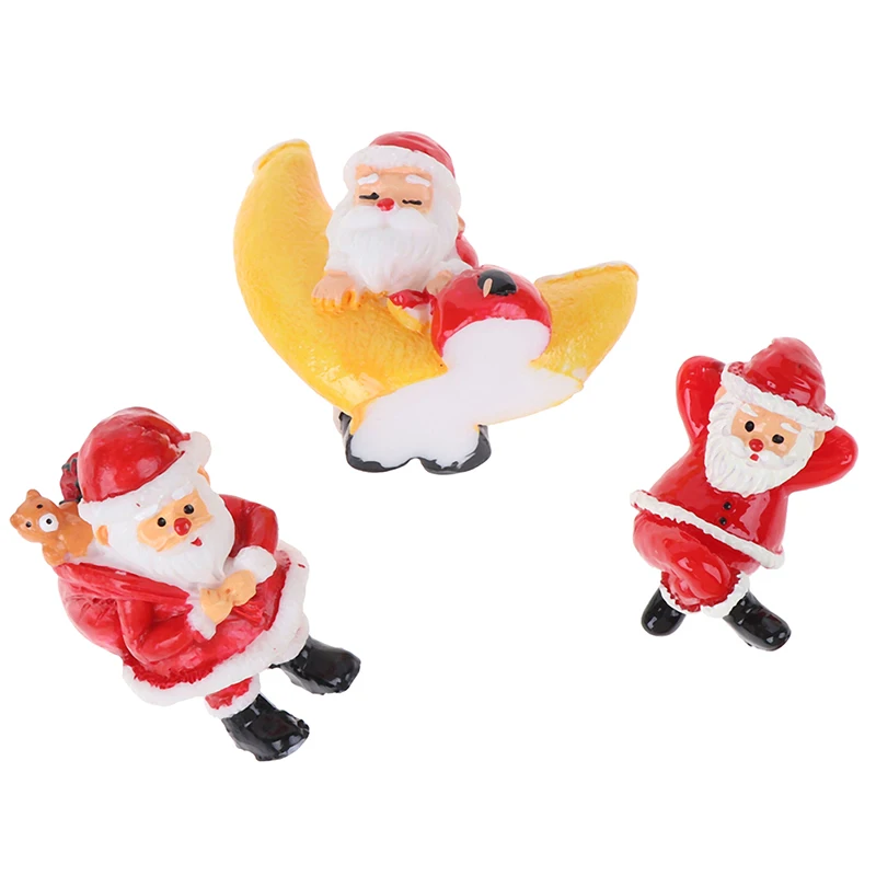 1 шт. мини-смоляная Фея Санта Клаус Снеговик модель Рождественская елка статуэтки