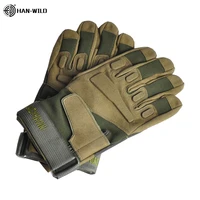 han wild army military tactical gloves paintball airsoft shooting combat anti skid bicycle hard knuckle full finger gloves