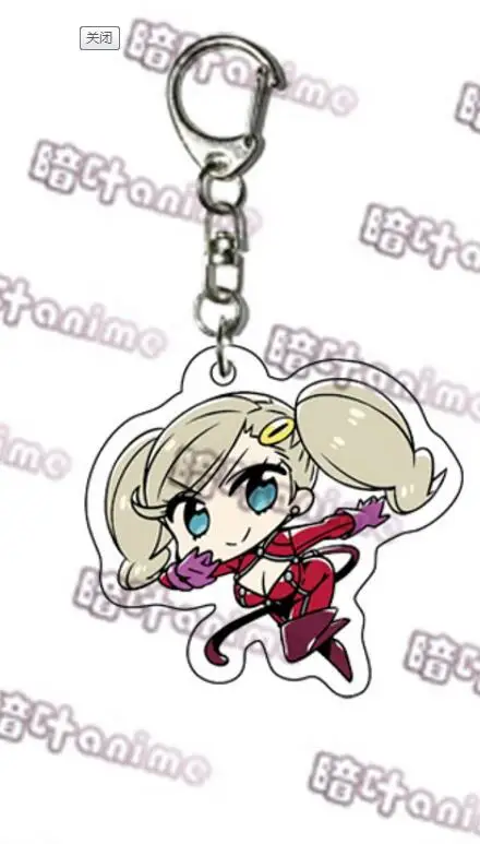 Зеленый Аниме Persona 5 Ren Amamiya Morgana Ryuji Sakamoto Ann Takamaki Makoto Niijima Косплей акриловый брелок кулон брелок с игрушкой подарок - Цвет: Зеленый