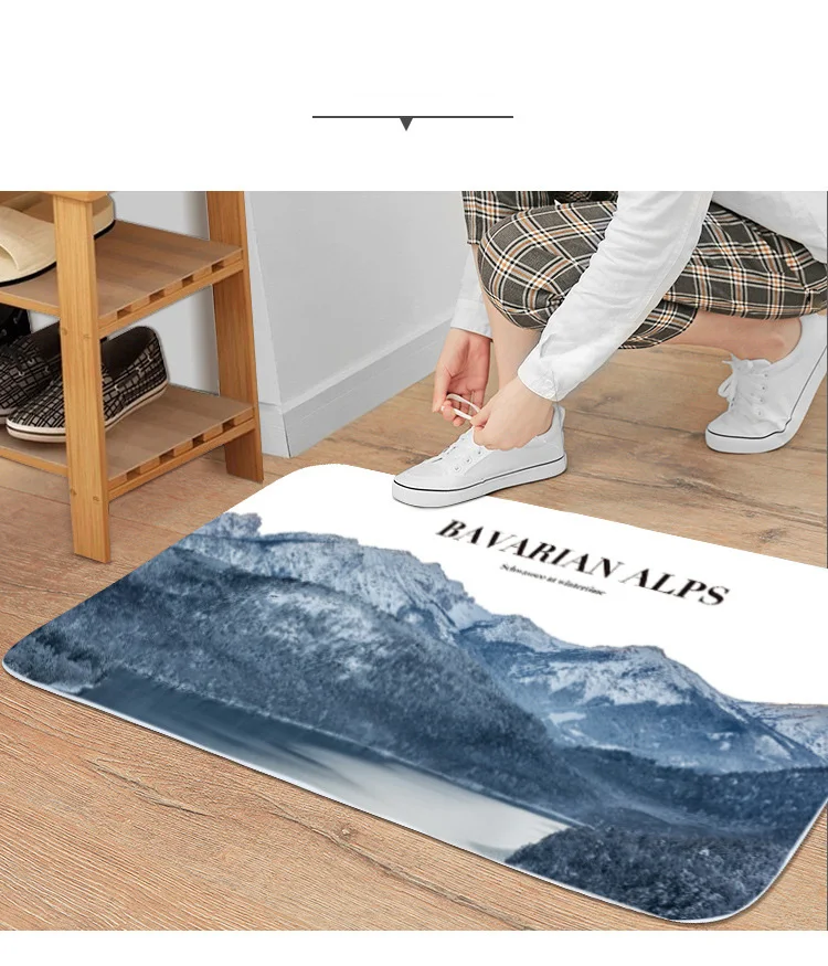 OIMG Large Bath Mat Bathroom Carpet Rug Floor Pad Modern Non-slip Wash Home Decor |