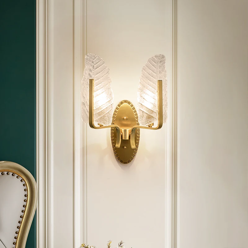 Настенный светильник с кристаллами для спальни ресторана прохода коридора E14 AC 110