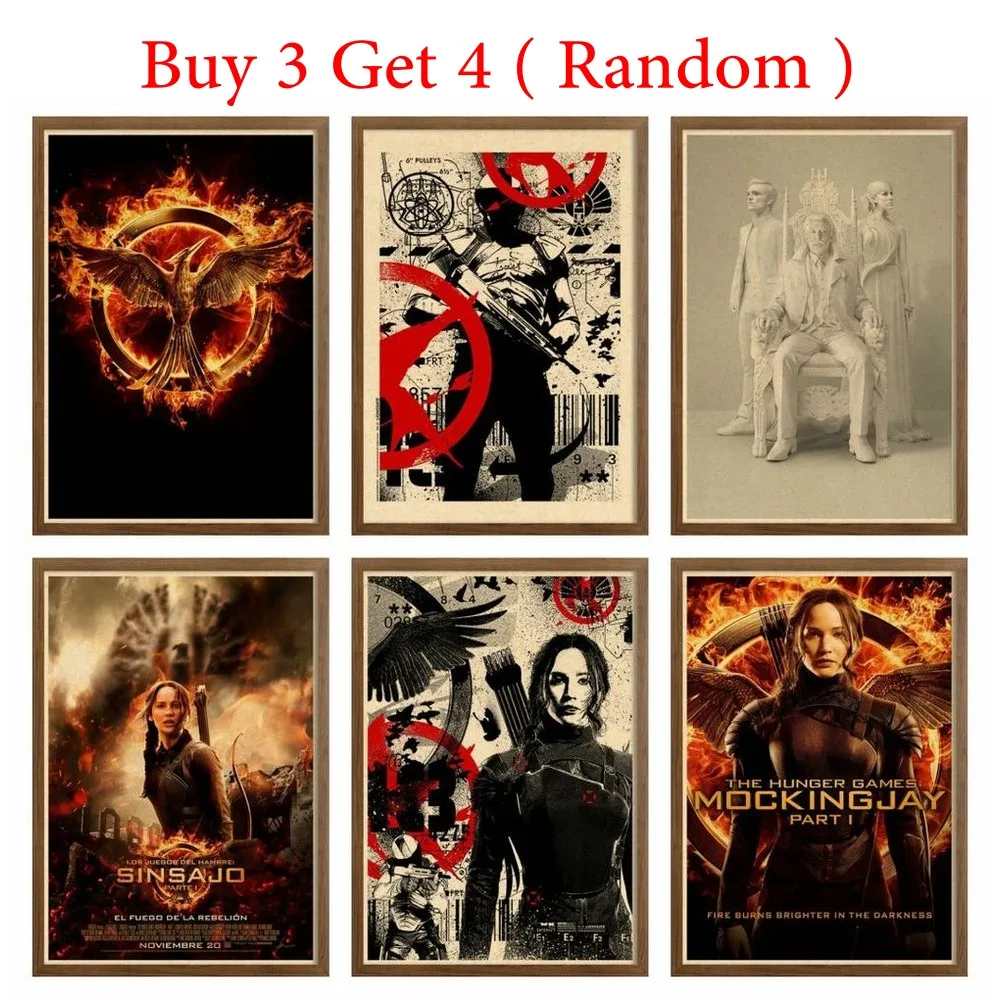 Голодные игры модные классические кинопостеры и принты крафт-бумага печать на
