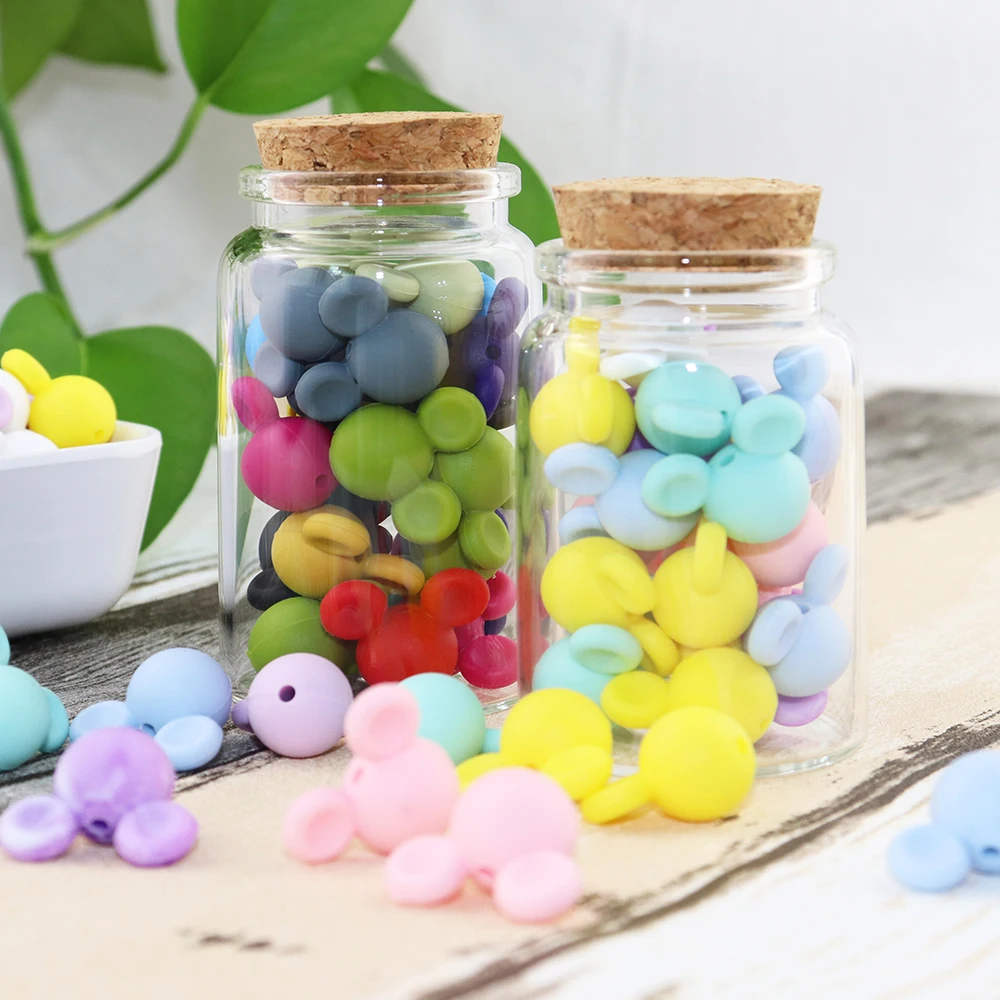 Для выведения токсинов 40 шт Мышь Форма Красочные Силиконовые бусы ручная работа