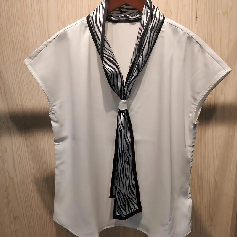 

Professional Short-sleeved Chiffon Shirts Female Women Office Blouse 2020 Summer New Women's Office Lady Blouse Elegant Blouse