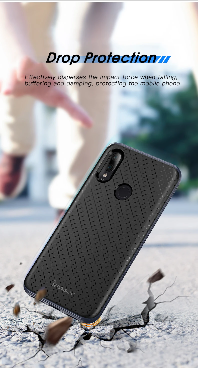 Для Redmi Note 7 Чехол IPAKY PC бампер силиконовый мягкий 2 в 1 Гибридный Note 7S противоударный бронированный чехол для Xiaomi Redmi Note 7 Pro Чехол