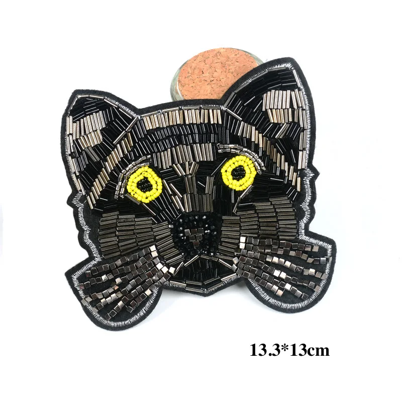 1 шт. большой черный Кот тяжелые Стразы бусины нашивки для одежды DIY шитье модные