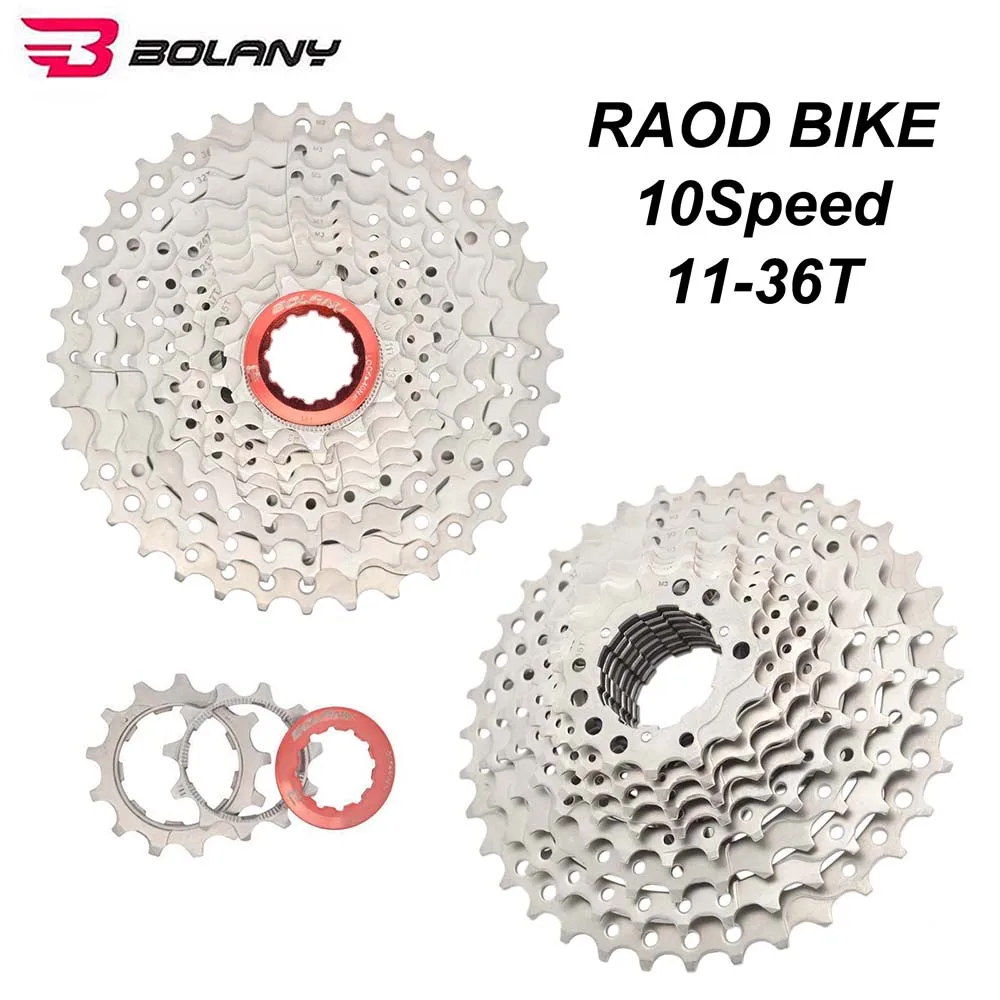 

Bolany Road Bike 10Speed 11-36T Cassette gear wheel Ultralight Freewheel Steel Road Bicycle Sprocket for shimano sram HG Parts