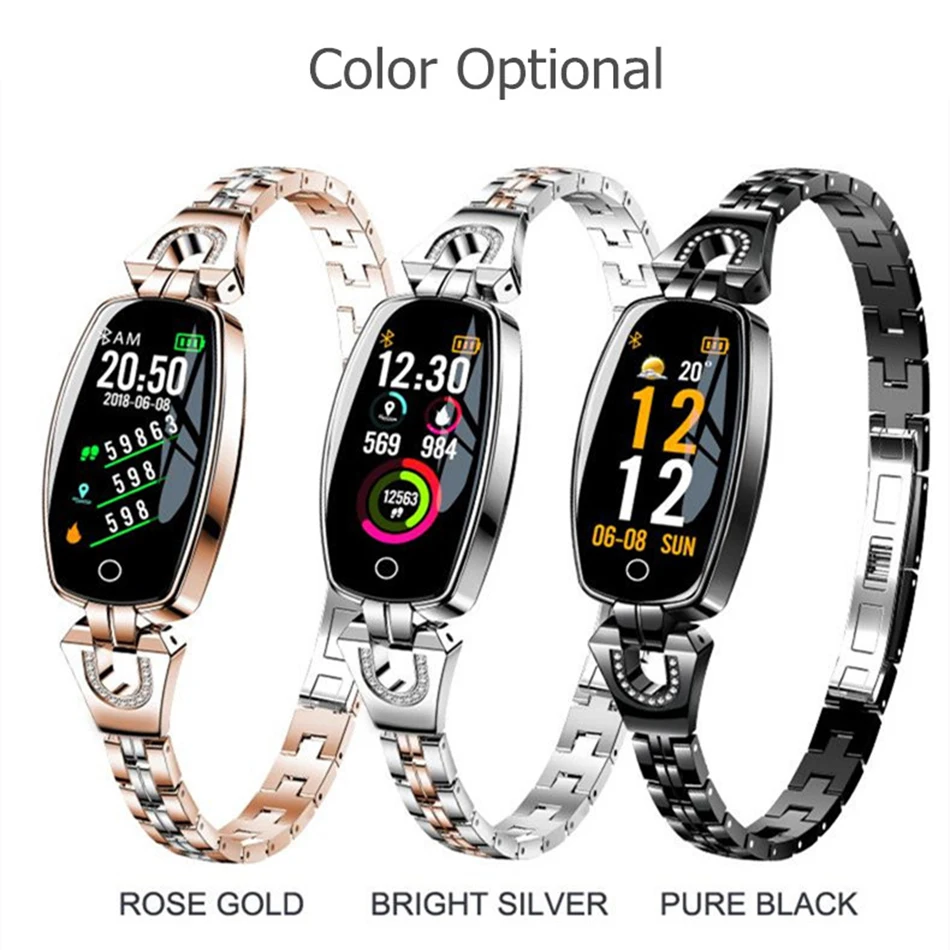 Fitness Bracelet Sport Women Smart Watches Heart Rate Monitoring Bluetooth For Android IOS Alarm Clock Best Gift for Girls | Электроника
