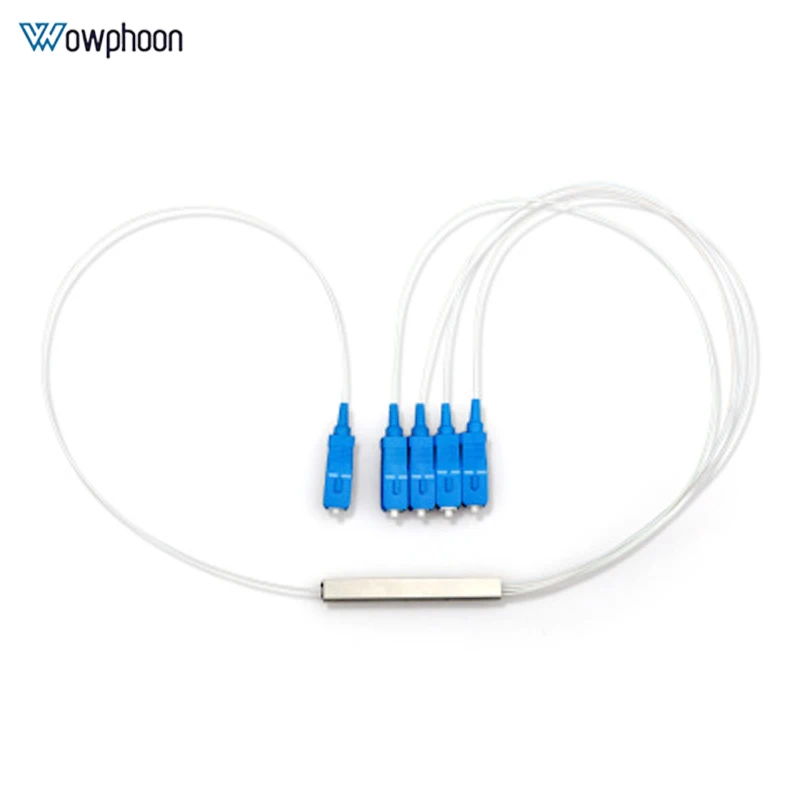 Волоконно оптический разветвитель PLC 1*4 SC/UPC 0 9 мм стальная трубка 1x4 Mini optical Fiber plc