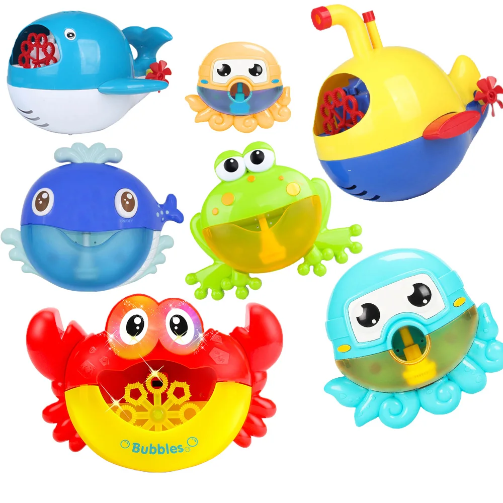 Открытый пузырь Kikker & Krabben Babybadje Speelgoed Bubble Maker Zwemmen Bad Zeep машина voor Kinderen Met Muziek