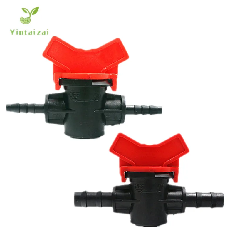 

20PCS 1/4" 3/8" Mini Valve Garden Switch For Microtubing (7 x 4mm) Garden Irrigation Water Hose Connectors Drip Fittings