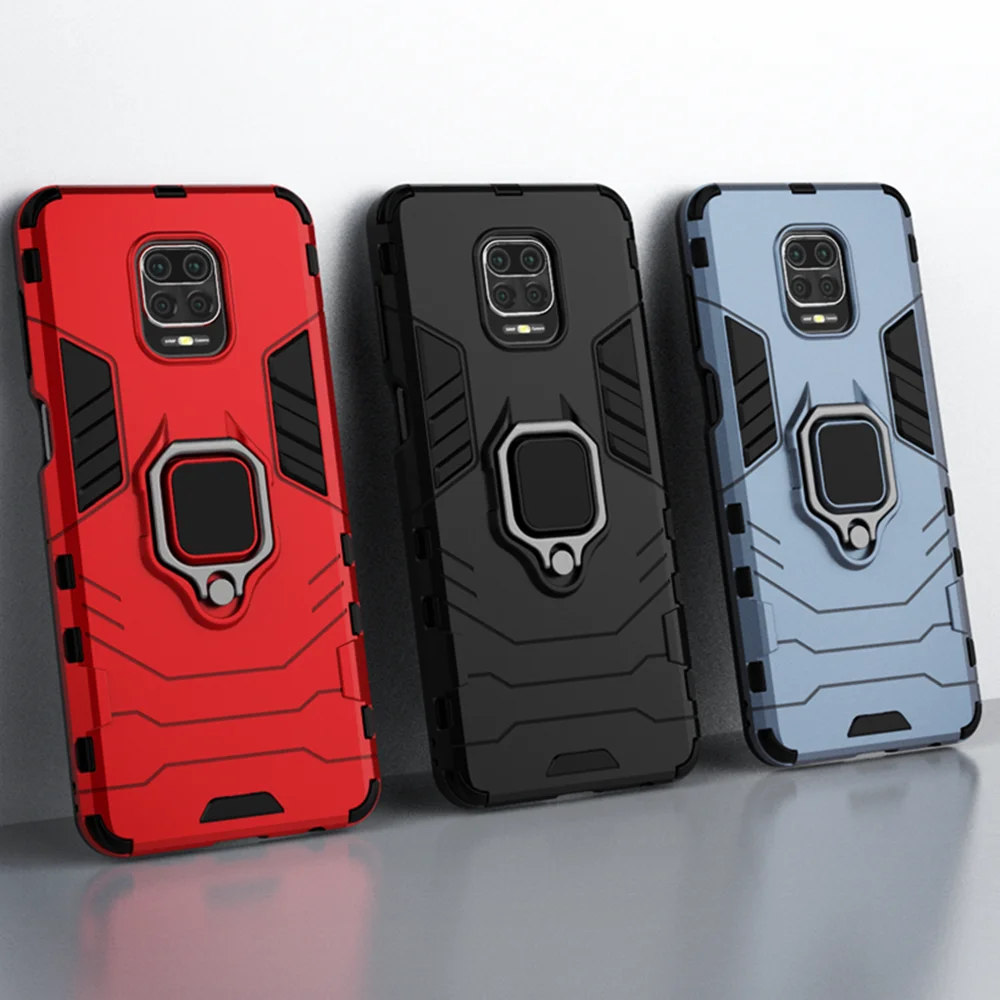 

Shockproof Armor Case for Xiaomi Redmi Note 9s Case Ring Holder Stand Phone Back Cover for Xiomi Redmi Note 9S 9 S Funda Capa