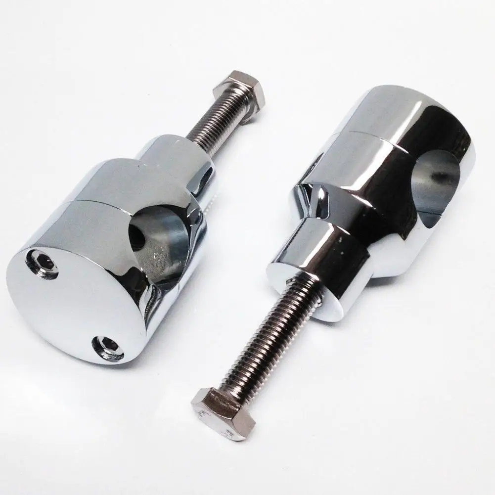 

7/8" 22mm 1" 25mm Handlebar Riser For Custom Springer Bobber Chopper Round Mount Clamp Adjuster Universal Handlebar