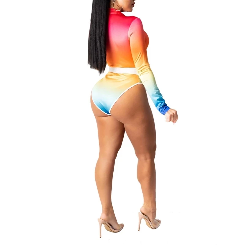 

High Cut Swimsuit One Piece V Neck Tie Dye Print Swimwear Women Bathing Suit Monokini Swimsuit Sexy Bikini Push Up Summer