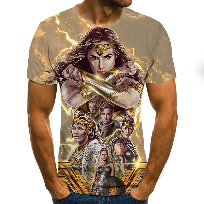

Idol Character Theme T-Shirt Male Fashion Street Top 3d Printing Fashion Casual Short-Sleeved Summer Sports Round Neck Shirt