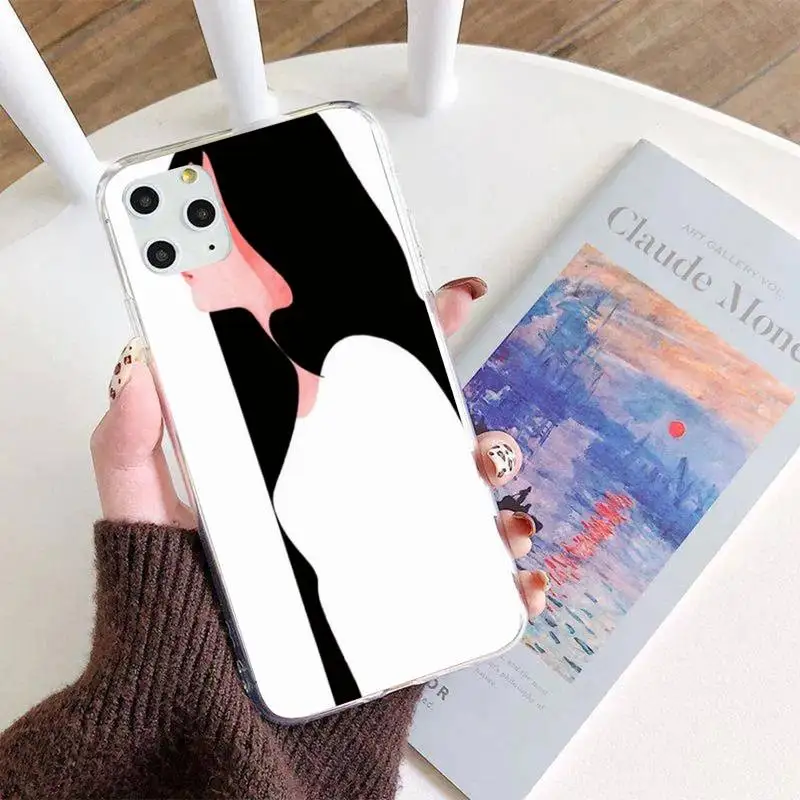 Motirunner Cool Girl Portrait черный чехол для телефона Корпус IphoneX XS 11 11Pro 5 5s SE 6 6s Plus 7 8 2020 -