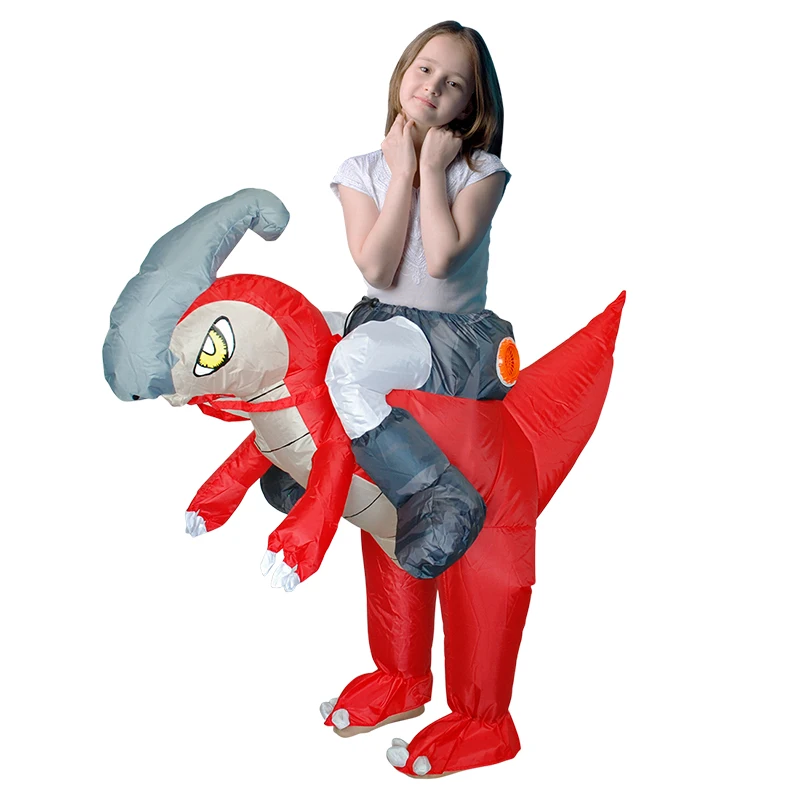 Детский надувной костюм динозавра на Хэллоуин талисман Пурим для девочек