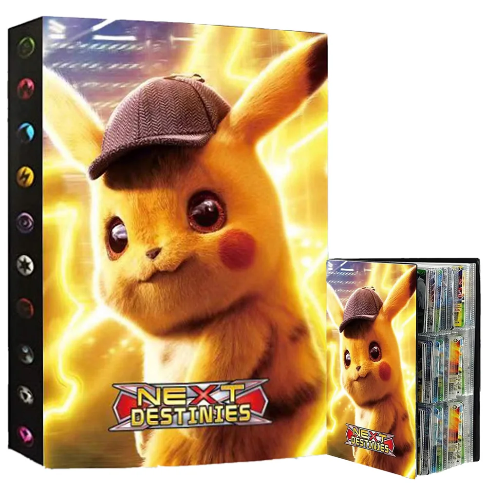 &Aacute;lbum de cartas de pokemon para ni&ntilde;os, carpeta de colecci&oacute;n de juegos de Pok&eacute;mon con 9 bolsillos, juguetes de regalo para ni&ntilde;os, 432 tarjetas-0