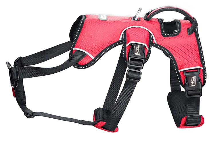 Tuff Hound K9 товары для домашних животных собаки жгут синий/красный/серый Жилет Жгут для средних/больших собак не тянет грудь жгуты - Цвет: Красный