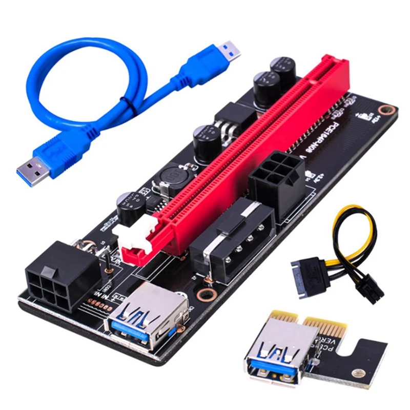 

Oci-E Adapter Card USB 3.0 Riser Cable PCI-E Graphics Card Cable Riser Card USB Extender VER009SPCI-E Adapter Cable 2PCS
