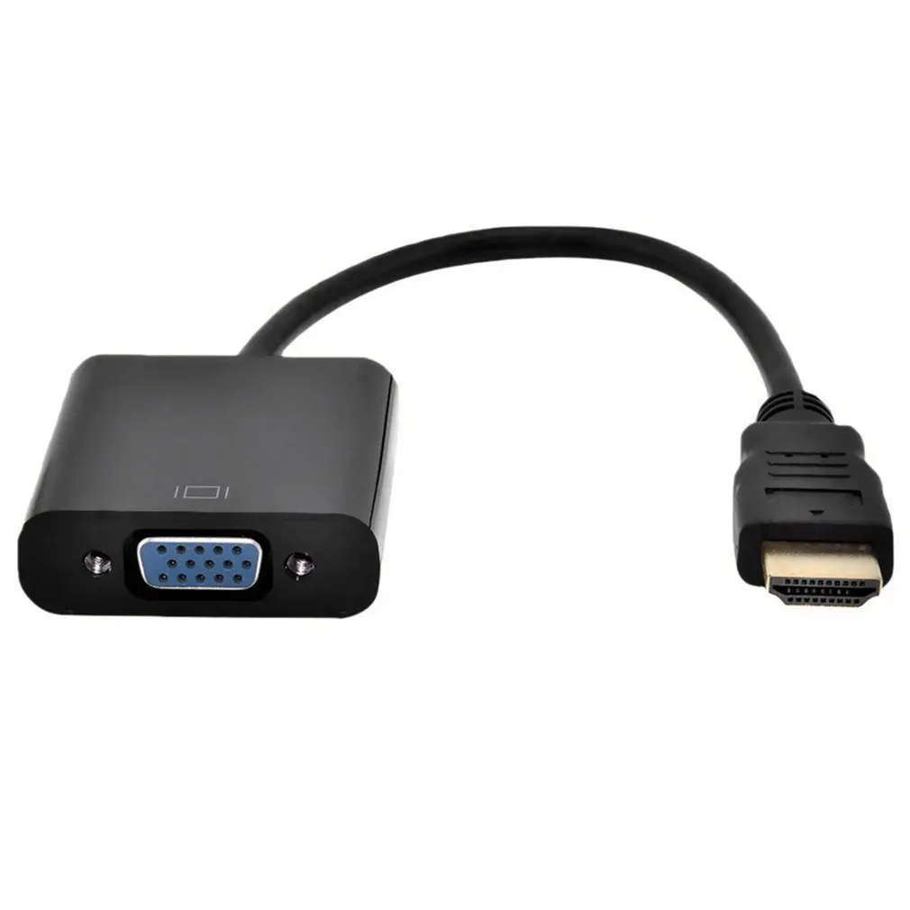 Портативный видеоконвертер HDMI в VGA адаптер Full HD 1080P штекер-гнездо кабель для HDTV ПК