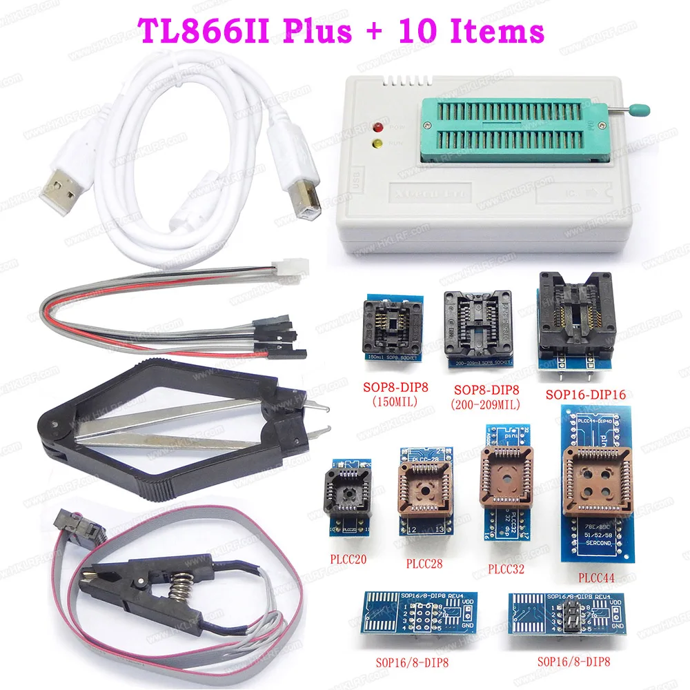 Универсальный USB программатор Minipro TL866II Plus поддержка NAND Flash AVR MCU GAL PIC SPI + 25